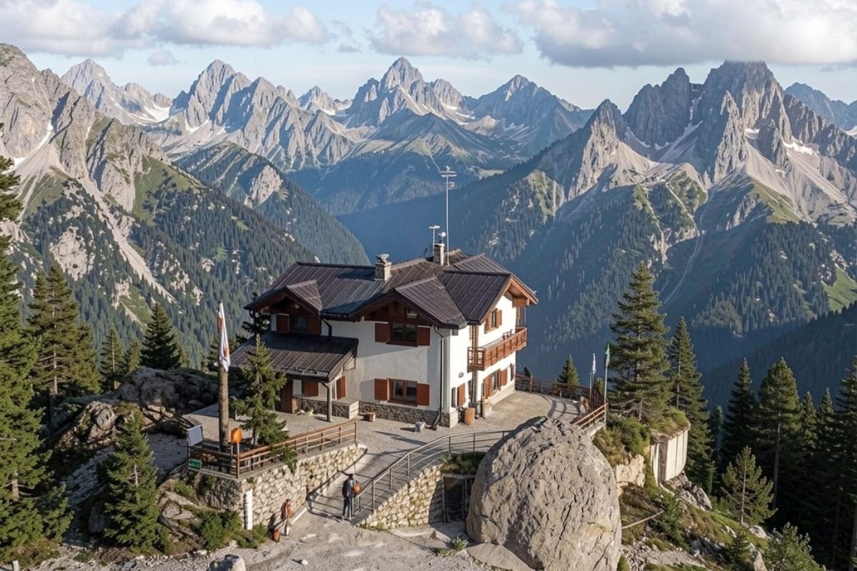 Rifugio Croz dell'Altissimo con vista sui monti